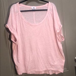 Old Navy Rolled Short Sleeve Tee Pink  XXL